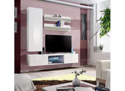 Moderna pared de TV, soporte de TV, armario de pared, estantes de pared, diseño de muebles de salón.