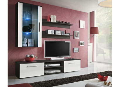 Conjunto de salón completo de 5 piezas armario estante de pared soporte de TV