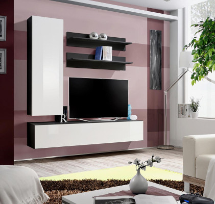 Mueble de TV de lujo - Soporte para TV de salón RTV Mueble bajo Diseño de estanterías de pared Salón Nuevo
