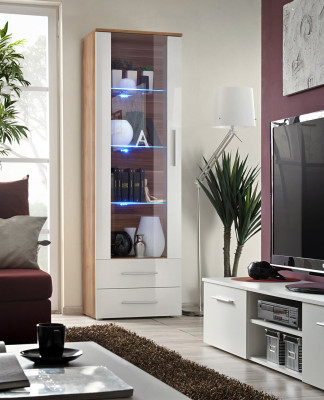 Diseñador Vitrina Braun Estilo Moderno Muebles de Sala de Estar de Lujo Nuevo Mobiliario