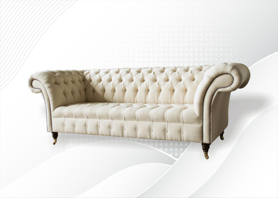 Chesterfield Crema Tela Sala de estar Nuevo Creativo Diseño Moderno Muebles de Lujo Sofá