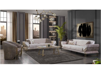 Sofá de diseñador 3+3+1 plazas. Juego completo de sofás modernos, nuevos.