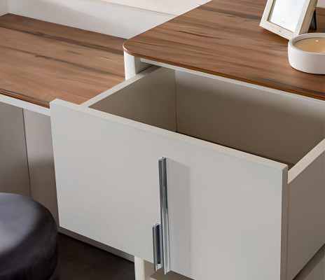 Set de dormitorio moderno cama 2 mesitas de noche tocador con espejo armario nuevo