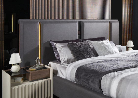 Conjunto moderno de dormitorio cama 2x mesitas de noche 3 piezas de lujo juego completo diseño