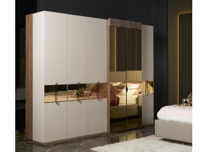 Armario de ropa de diseño lujo, armario de estilo moderno, muebles de dormitorio nuevos.