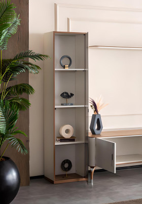 Pared de sala de estar con soporte para TV, estantería de diseño de lujo, conjunto de 4 piezas, muebles modernos nuevos.