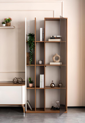 Pared de sala de estar con soporte para TV, estantería de diseño de lujo, conjunto de 4 piezas, muebles modernos nuevos.