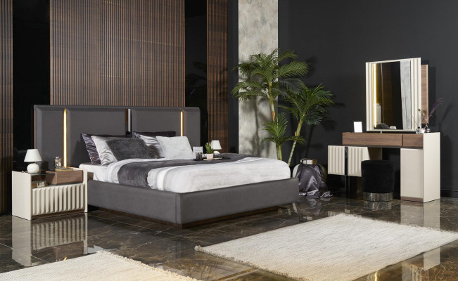 Diseño moderno tocador blanco con espejo muebles de lujo para dormitorio 2 piezas nuevo.