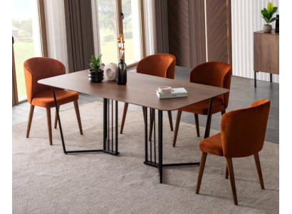 Mesa de comedor de acero inoxidable Sala de estar Mesa moderna de diseño de metal nueva