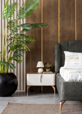 Dormitorio mesa de noche de lujo mesa auxiliar Diseño Moderno nuevo Blanco Madera
