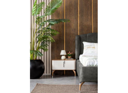 Dormitorio mesa de noche de lujo mesa auxiliar Diseño Moderno nuevo Blanco Madera