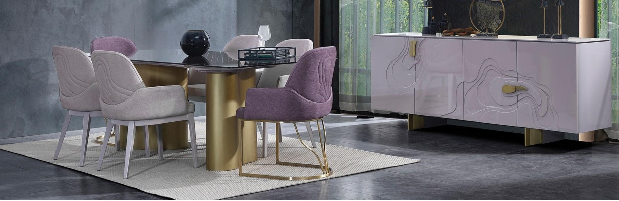 Esquina de comedor, muebles de comedor, grupo de comedor, conjunto de mesa de comedor de 9 piezas, rosa de madera.