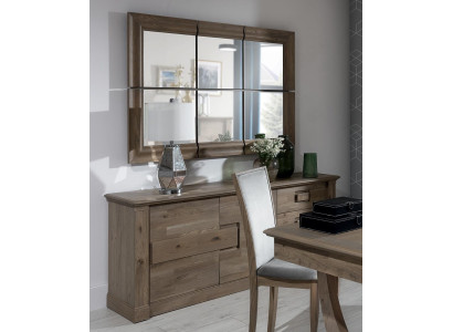 Cómoda armario con espejo xxl Cómoda buffet de madera nueva Aparador de 2 piezas de madera