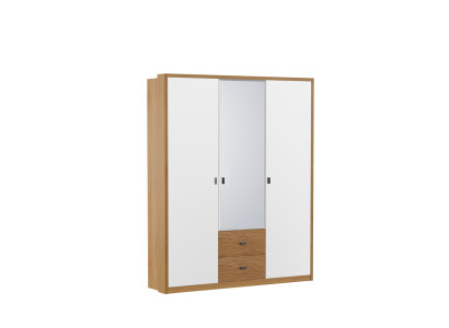 Diseño armario de dormitorio armario moderno de madera de 3 puertas con espejo.