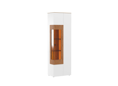 Vitrina de cristal armario vitrina salón escaparate 1 puerta. Armario vitrina alto moderno.
