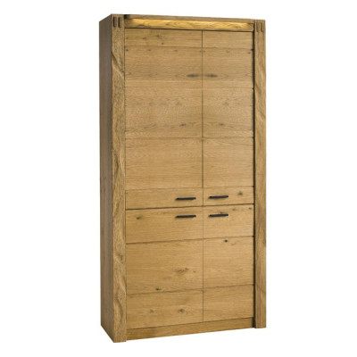 Armario alto multifunción con cajones, estantería salón vitrina estilo antiguo nuevo.