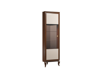 Mueble vitrina de lujo elegante de vidrio. Armarios clásicos de vidrio, muebles de sala de estar.