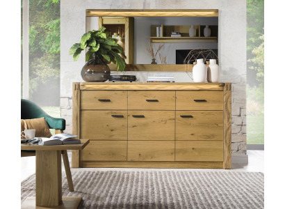 Cómoda Credenza Gabinete cajonera Armario Aparador Mueble estantería Bajo con cajones