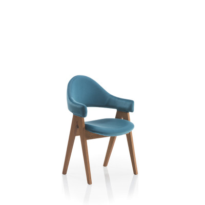 Set de 2 sillas de diseño de lujo tapizadas de madera maciza para oficina y comedor.