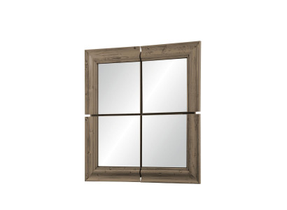 Espejo de pared Marco de madera Muebles de espejo Nuevo 105*105cm Vidrio Marco de pared xxl moderno