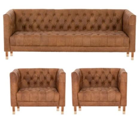 Dos sillones Chesterfield de terciopelo marrón cuero moderno diseño muebles sofá set sofás nuevo.