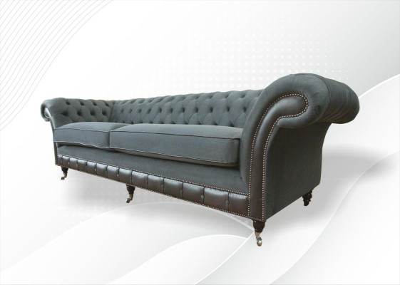 Muebles originales Chesterfield, sofá de 4 plazas, sofás tapizados, sofás.