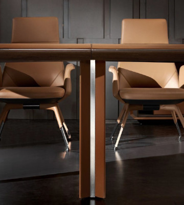 Mesa de conferencias de diseño de muebles de oficina de lujo Reunión 7 piezas.