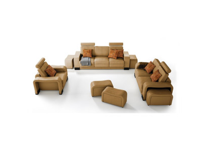 Sofá USB de cuero con juego de sofás, conjunto de asientos para sala de estar 3+2+1 plazas nuevo.