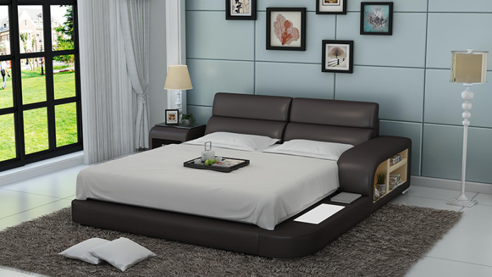 Cama USB cama tapizada cama de lujo cama doble cama matrimonial camas 200x220cm LB8805 Nuevo