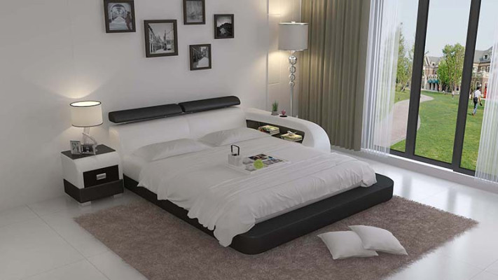 Cama con puerto USB Cama tapizada Cama de lujo Cama doble Cama matrimonial Camas 140/160/180 LB8801