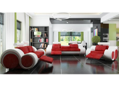 Conjunto de sofás tapizados sofá sofá de cuero conjunto de sala de estar 3 + 2 + 1 textil BER