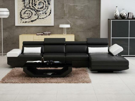Conjunto de sofás de esquina tapizados Sofa Conjunto de sofás de cuero - AlfredC