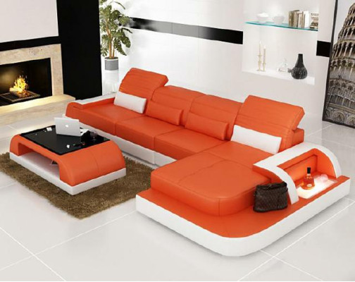 Mueble de salón en forma de esquina, sofá, sofá, sofá rinconero, conjunto de asientos acolchados de cuero.