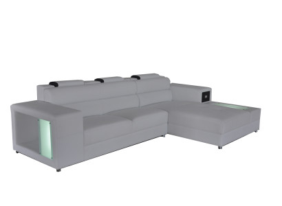 Diseño de asientos de cuero, cojines de cuero, esquina de cuero, paisaje de esquina, habitación nueva para vivir.