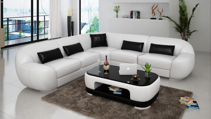 Sofá de cuero Sofá Sofá Sofá de esquina Sofá de diseño moderno