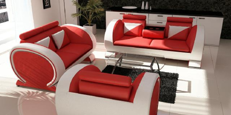 Sofá de cuero de sofá de sofá de cuero de conjunto de cuero de intervalo de sofá de asiento de sofá 3+2+1