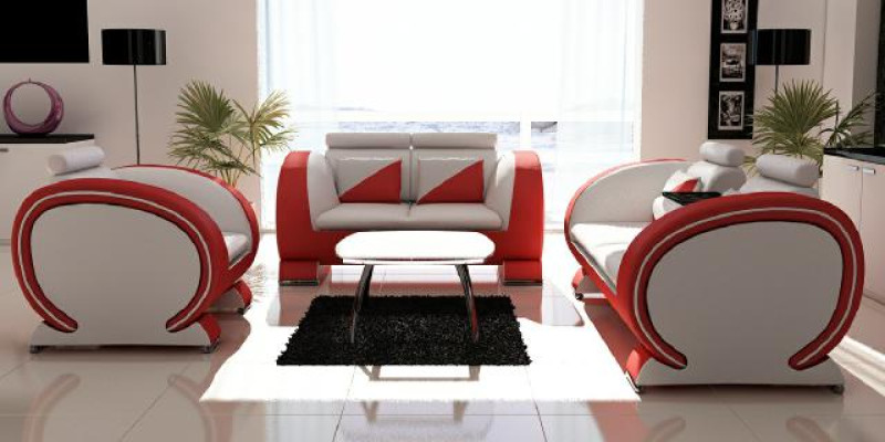 Sofá de cuero de sofá de sofá de cuero de conjunto de cuero de intervalo de sofá de asiento de sofá 3+2+1