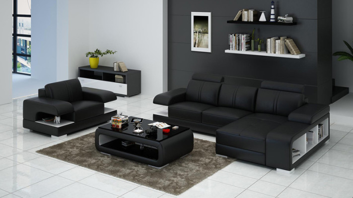 Sofá de cuero sofá conjunto de sala de estar sofá de esquina silla conjunto sofá moderno nuevo G8028E