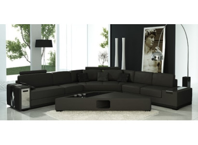 Sofá de cuero sofá esquina sofá diván tapizado diseño salón rincón de la sala LimaS.