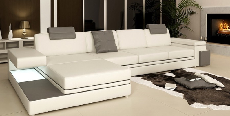 Diseño de sofá de cuero Sofá Couch Tapizado Sofá de salón Conjunto de esquina Esquina