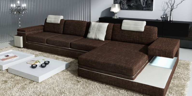 Diseño de sofá de cuero Sofá Couch Tapizado Sofá de salón Conjunto de esquina Esquina