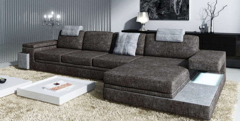 Diseño de sofá de cuero Sofá Couch Tapizado Sofá de salón Conjunto de esquina Esquina
