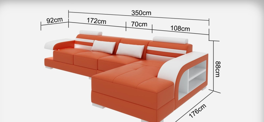 Sofá de cuero Sofá Sofá de esquina de diseño de sofá de esquina de salón G8033C