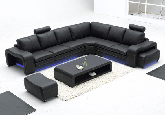 Sofá de cuero Sofá Sofá Sofá de esquina Sofá modular Sofá de esquina Conjunto de sofás Diseño moderno Nuevo A1109