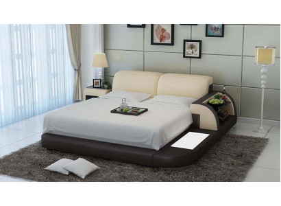 Diseño de cama de lujo de cuero moderno para dormitorio 140/160/180 LB8812.