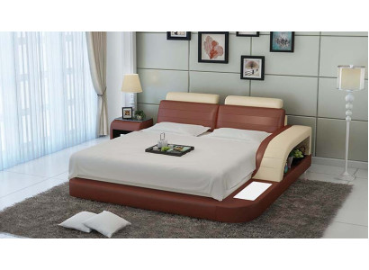 Diseño de lujo de cama acolchada de cuero moderna para dormitorio de 140/160/180 cm.