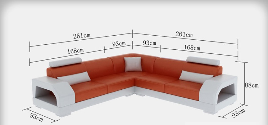 XXL sofá rinconera de cuero sala de estar conjunto diseño moderno sofá en forma de L G8001B