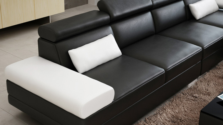 Sofá de cuero Sofá Sofá Sofá de esquina Sofá moderno Juego de salón Decoración Diseño