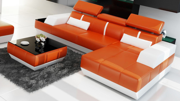 Sofá de cuero moderno diseño sofá sofá seccional conjunto de sofás de esquina decoración