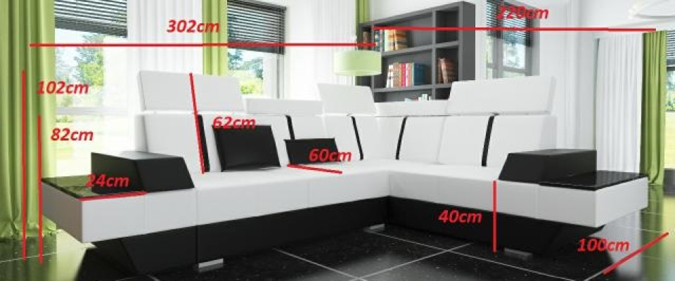 Sofá de cuero diseño conjunto de sala de estar Sofá de tapicería Esquina Sofá de esquina Sofá de cuero